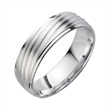 Wedding rings white gold with diamond width 6.5 mm