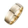 Wedding rings yellow gold with diamond width 6.5 mm