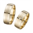 Wedding rings yellow gold with diamond width 6.5 mm