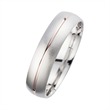 Wedding rings red and white gold with diamond width 5.5 mm