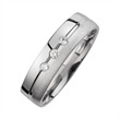 Wedding rings white gold with diamonds width 5 mm