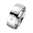 Wedding rings white gold with diamonds width 7 mm