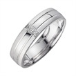 Wedding rings white gold with diamonds width 5 mm