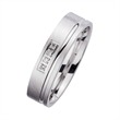 Wedding rings white gold with diamonds width 5 mm