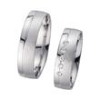 Wedding rings white gold with diamonds width 5.5 mm