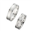 Wedding rings white gold with diamonds width 5.5 mm