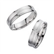 Wedding rings white gold with diamond width 5.5 mm