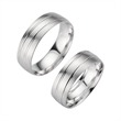 Wedding rings white gold width 6.5 mm