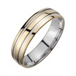 Wedding rings yellow and white gold width 5.5 mm