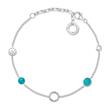 Charm Bracelet Turquoise Stones From 925 Silver
