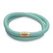 Pulsera doble fila menta doble fila oro