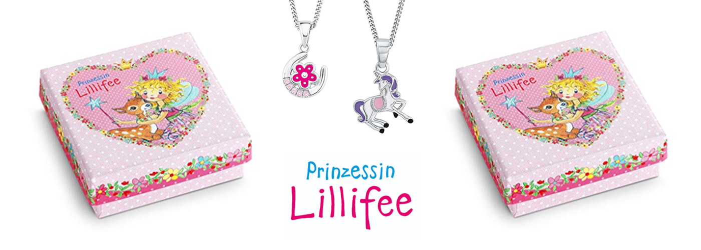 Silber aus Zirkonia Halskette 925er 2035335 Lillifee Mädchen mit Prinzessin